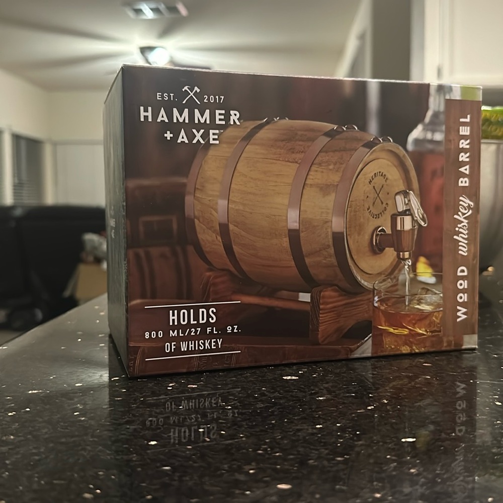 Wood Whiskey Barrel Hammer + Axe